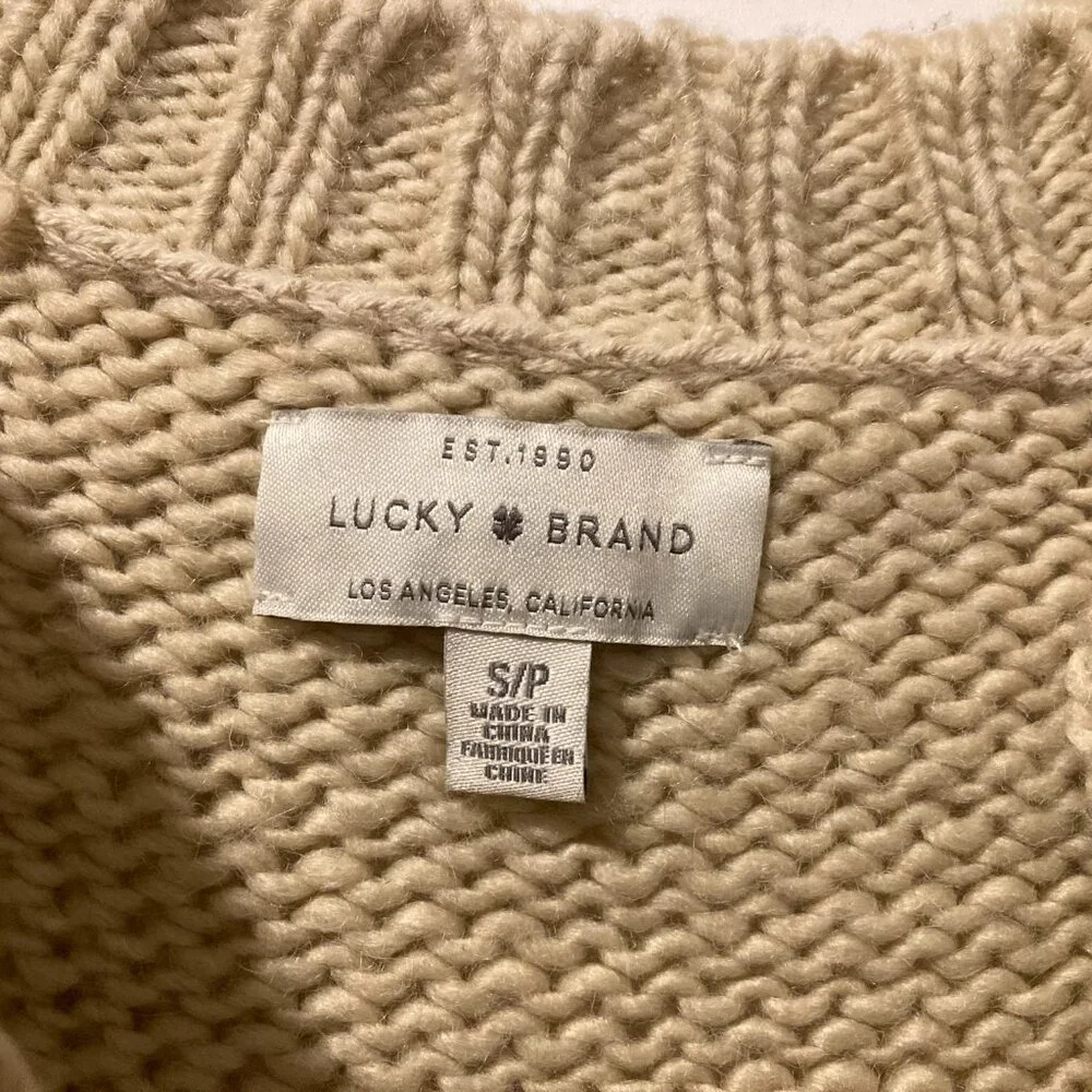 Lucky Brand | Cream Bauble Cardigan | Small - Picture 8 of 11